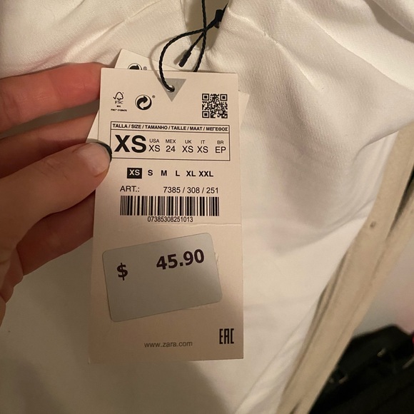 Zara white dress NWT - Picture 6 of 9
